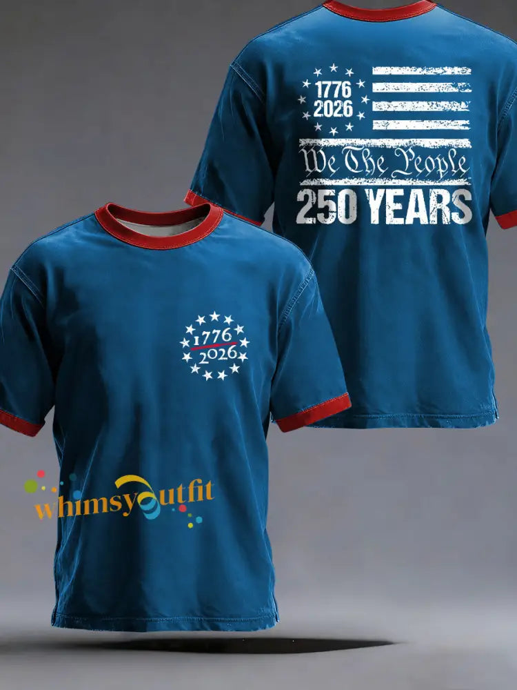 Men’s America 250 Printed Casual T-Shirt Blue / S
