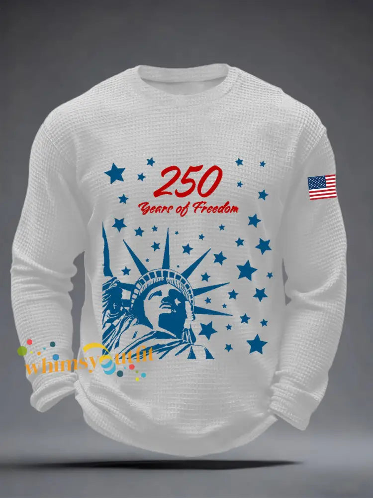 Men’s American 250 Waffle Long Sleeve T-Shirt White / S