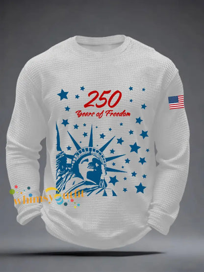 Men’s American 250 Waffle Long Sleeve T-Shirt White / S