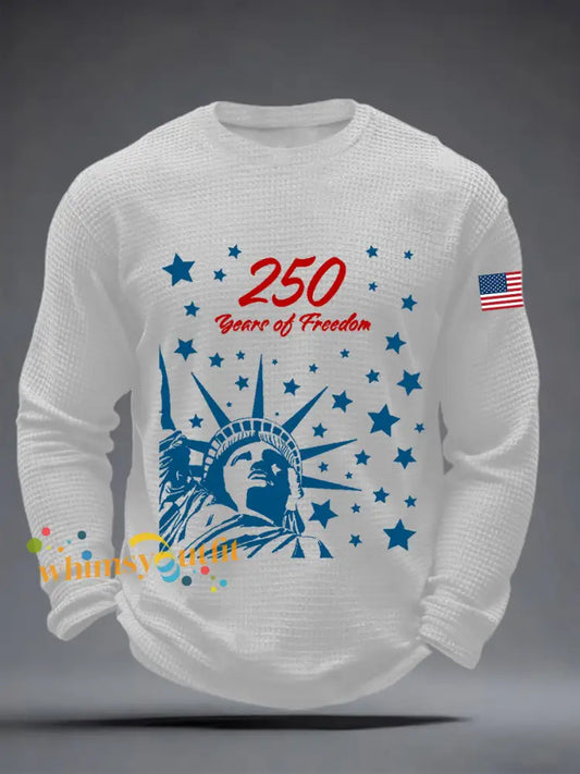 Men’s American 250 Waffle Long Sleeve T-Shirt White / S