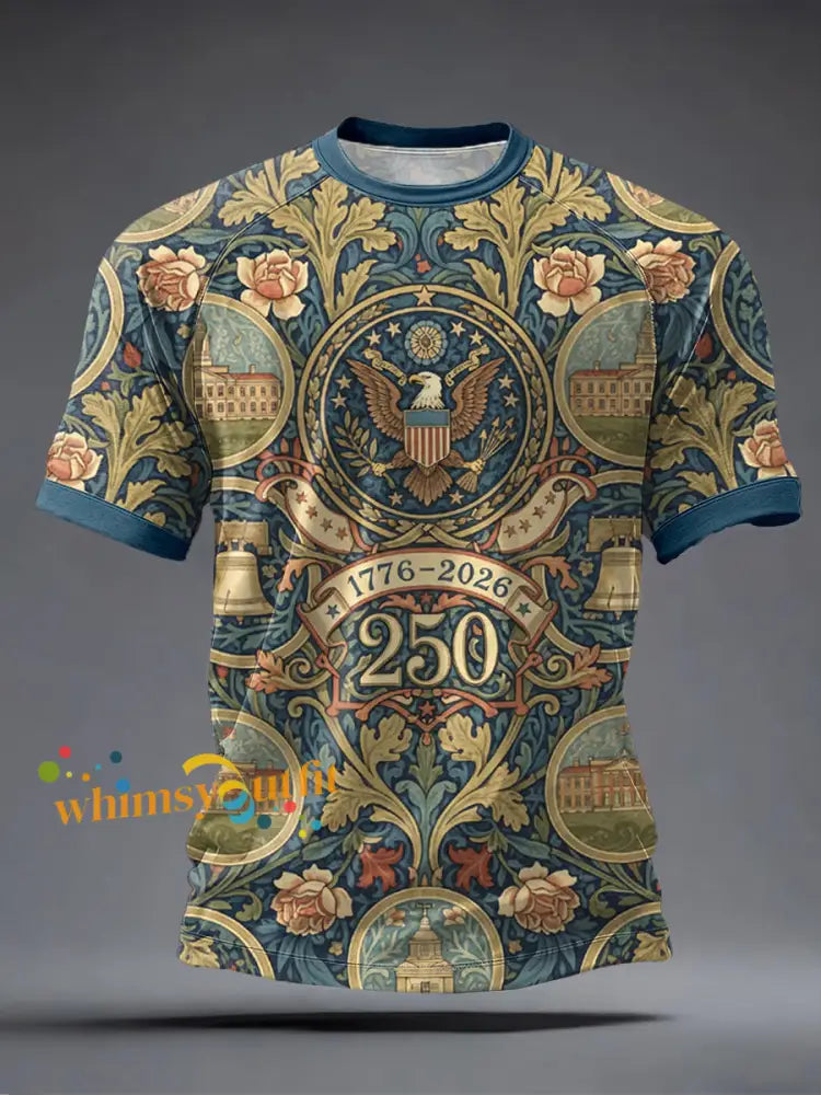Men’s American 250th Anniversary Print T-Shirt As picture / S
