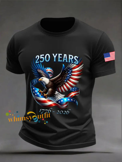 Men’s American 250th Anniversary Print T-Shirt Black / S