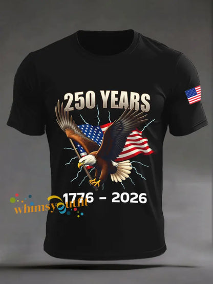 Men’s American 250th Anniversary Print T-Shirt Black / S