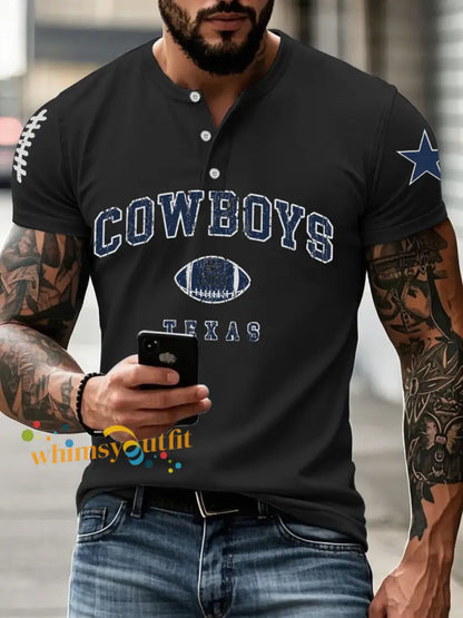 Men’s American Football T Shirt Black / S