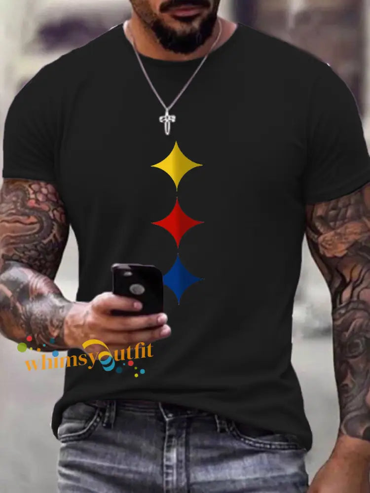 Men’s American Football T Shirt Black / S
