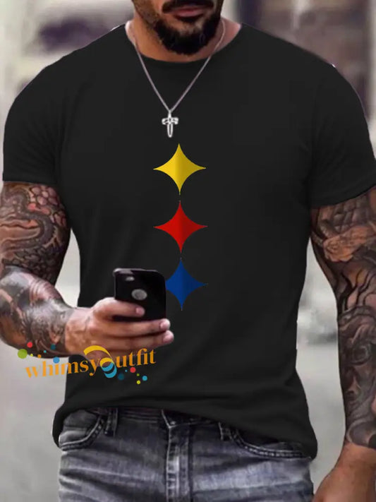 Men’s American Football T Shirt Black / S