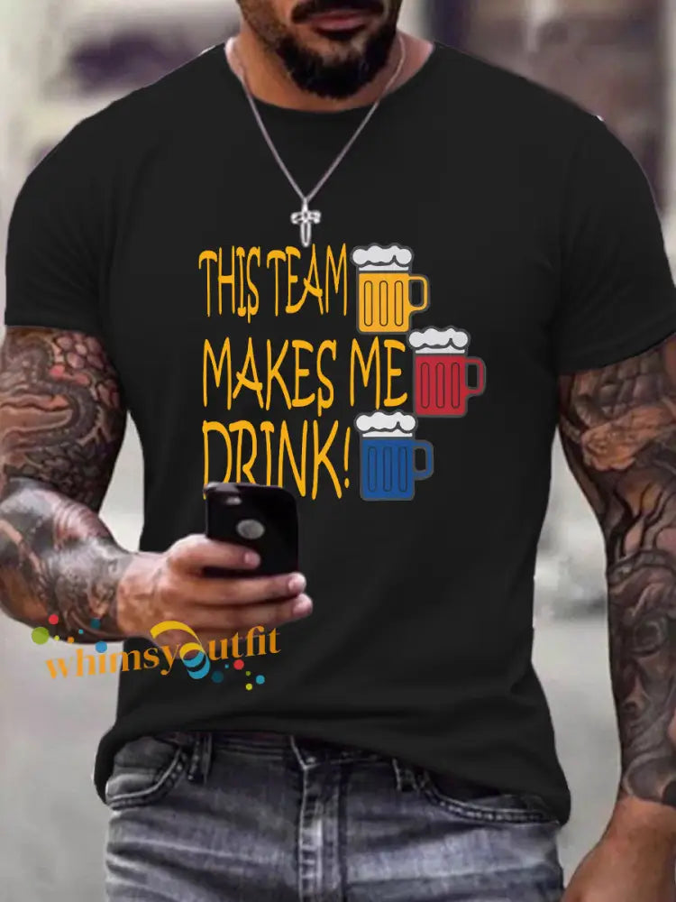 Men’s American Football T Shirt Black / S