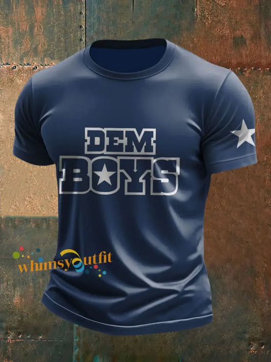 Men’s American Football T Shirt Navy Blue / S