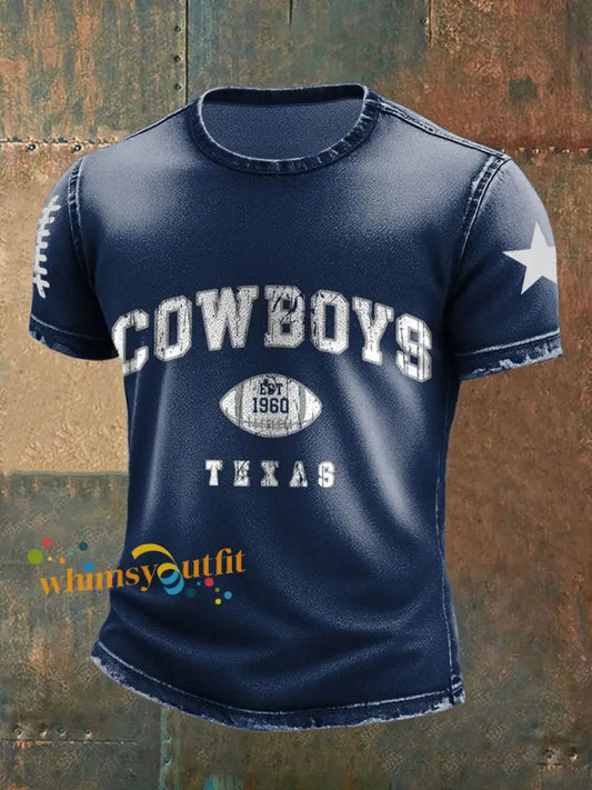 Men’s American Football T Shirt Navy Blue / S