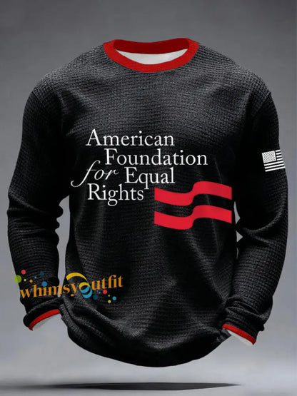 Men’s American Foundation for Equal Rights Waffle Knit T-Shirts Black / S