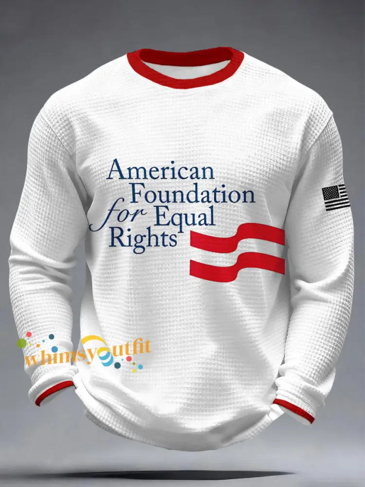 Men’s American Foundation for Equal Rights Waffle Knit T-Shirts White / S