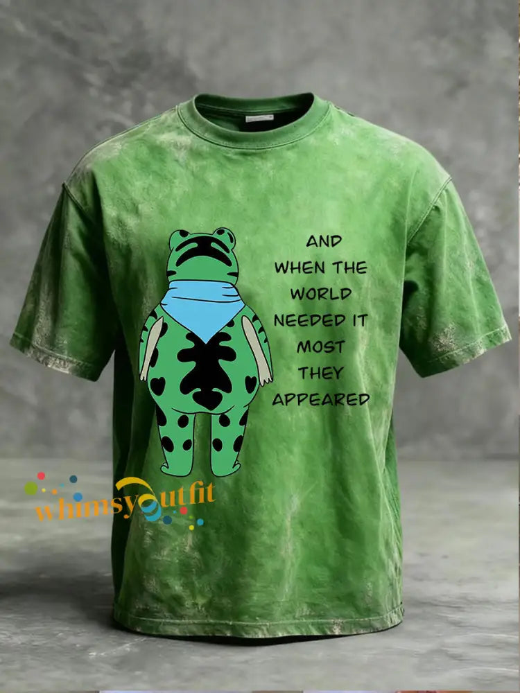 Men’s And When The World Needed It Most They Appeared Short Sleeves T-shirt Green / S