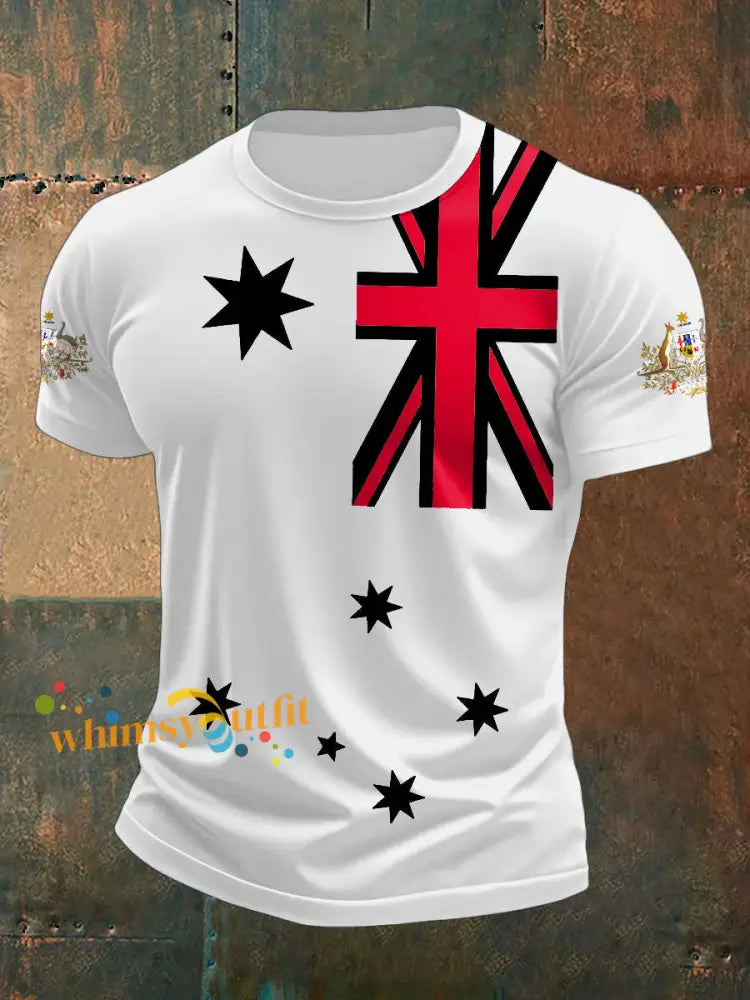 Men’s Australia Patriotic Printed T-shirt White / S