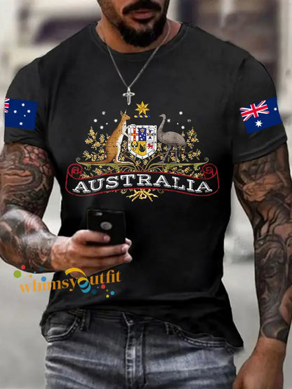 Men’s Australian Flag Short Sleeve T-Shirt Black / S