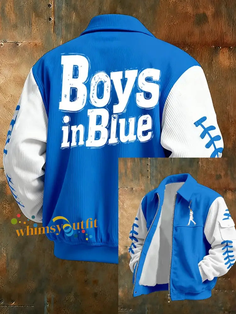 Men’s Baseball Boys In Blue Casual Jacket Blue / S