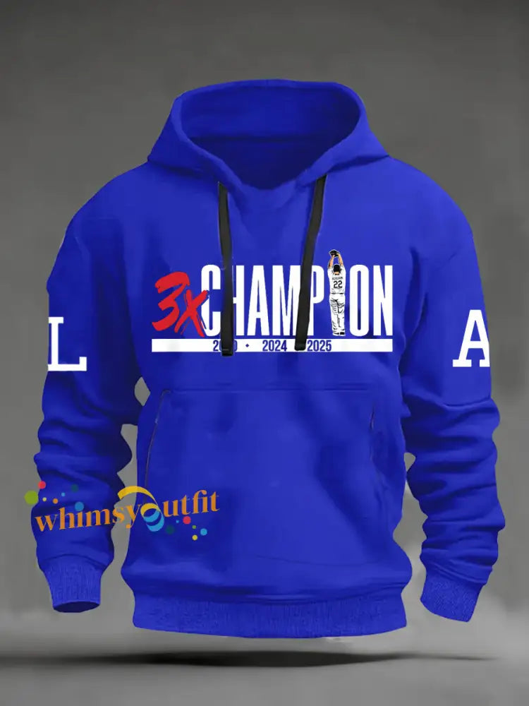Men’s Baseball Hoodie Blue / S