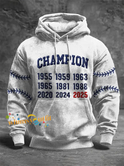 Men’s Baseball Standard Fit Hoodie White / S