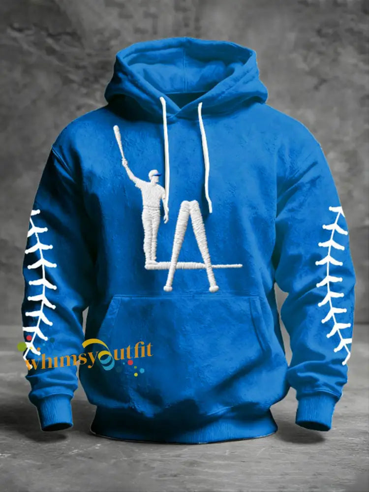 Men’s Baseball World Champions 2025 Print Casual Hoodie Royal Blue / S
