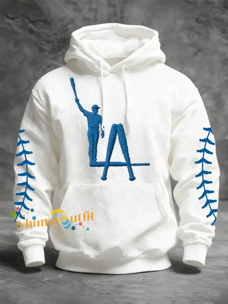 Men’s Baseball World Champions 2025 Print Casual Hoodie White / S