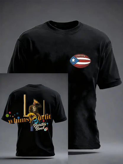 Men’s benito bowl imitation cotton short-sleeved T-shirt Black / S