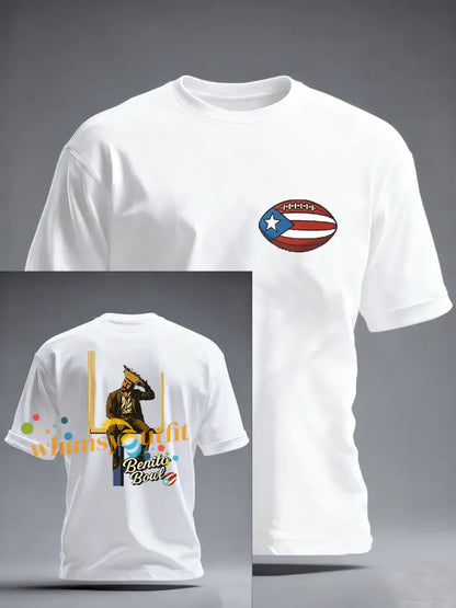 Men’s benito bowl imitation cotton short-sleeved T-shirt White / S