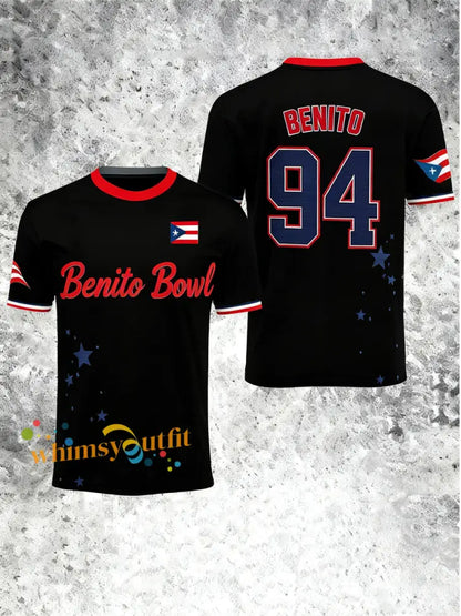 Men’s benito bowl Print short sleeves t-shirt Black / S
