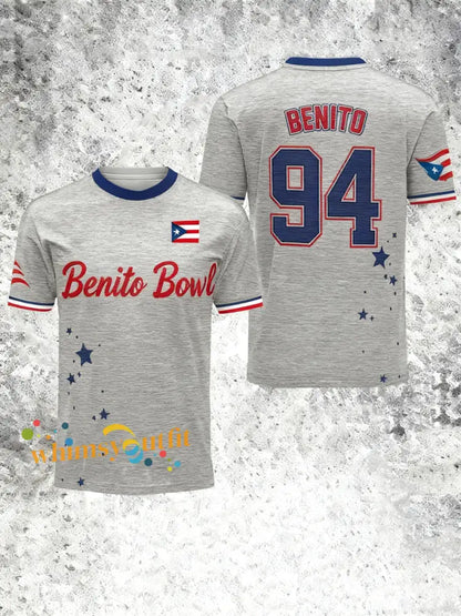 Men’s benito bowl Print short sleeves t-shirt Gray / S