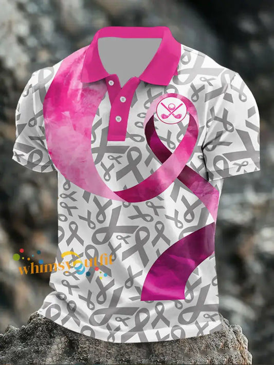 Men’s Breast Cancer Flag Tops As picture / S