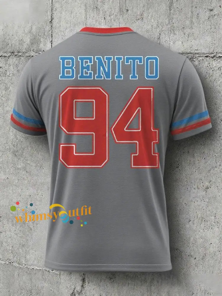 Men’s Bunny Football Music Lover Printed T-shirt