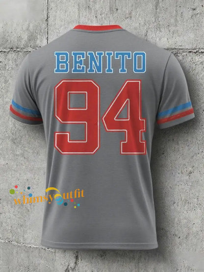 Men’s Bunny Football Music Lover Printed T-shirt