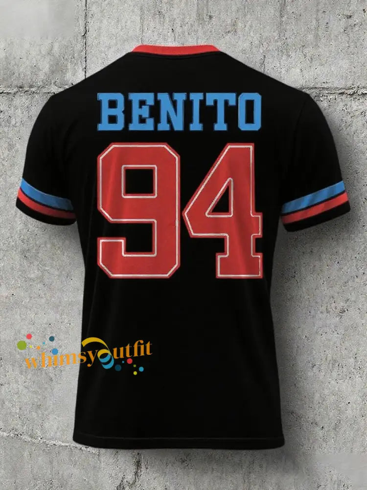 Men’s Bunny Football Music Lover Printed T-shirt