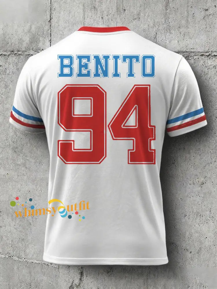 Men’s Bunny Football Music Lover Printed T-shirt