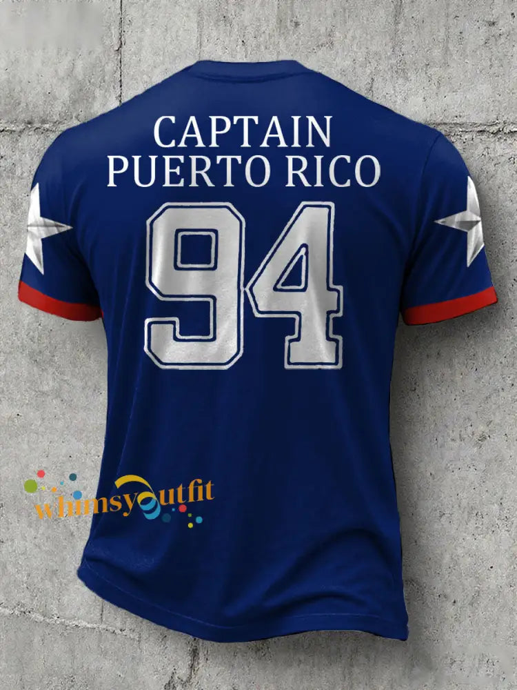 Men’s Bunny Football Music Lover Printed T-shirt