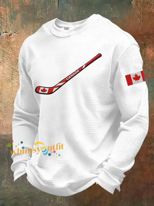 Men’s Canada Print Waffle T-shirt White / S