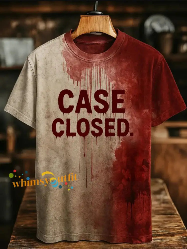 Men’s Case Closed Bloody Art Print Printed T shirt As picture / S