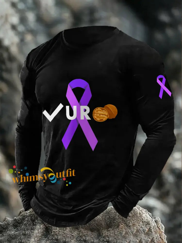 Men’s Check Your Testicles Long Sleeve T Shirts Black / S