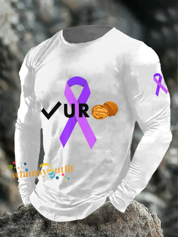 Men’s Check Your Testicles Long Sleeve T Shirts White / S