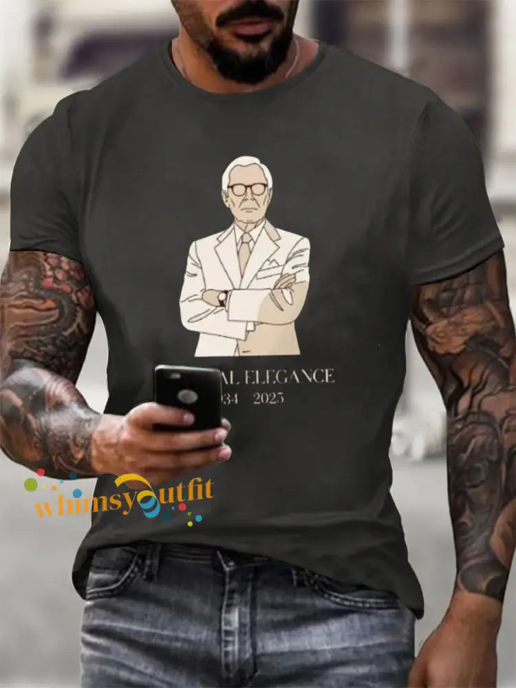 Men’s Eternal Elegance In Loving Memory Fashion Legend T shirt Dark Gray / S