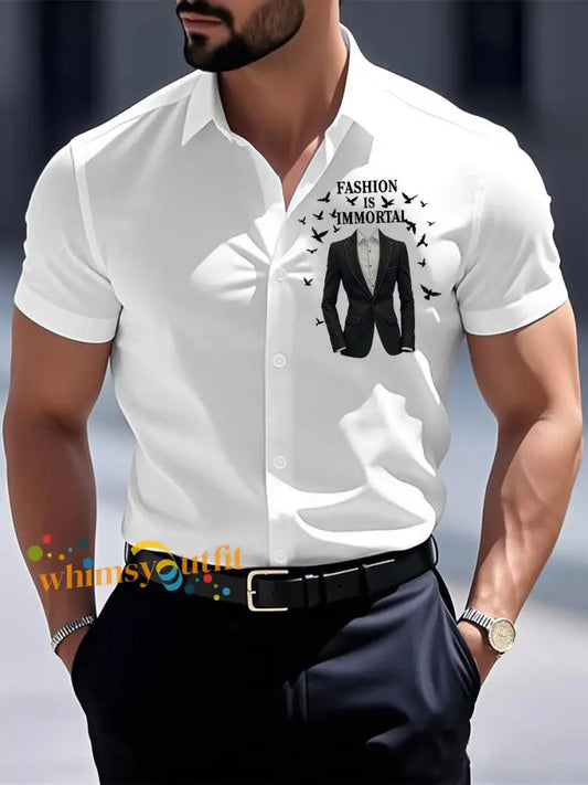 Men’s Fashion Is Immortal Memorial Shirt White / S