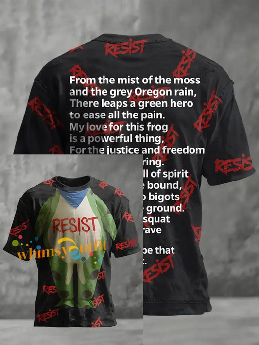 Men’s FDT Polish Frog Print short sleeves t-shirt Black / S