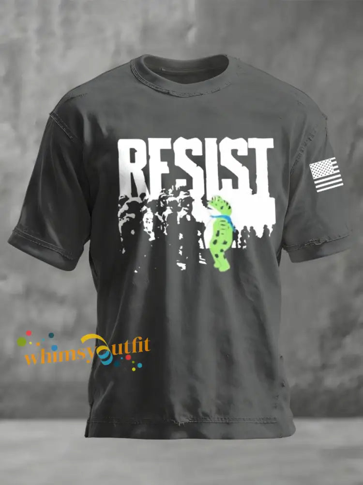 Men’s FDT Polish Frog Print short sleeves t-shirt Dark Gray / S