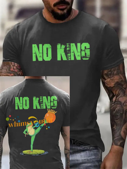 Men’s FDT Polish Frog Print short sleeves t-shirt Dark Gray / S