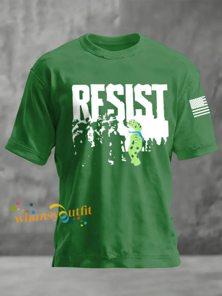 Men’s FDT Polish Frog Print short sleeves t-shirt Green / S