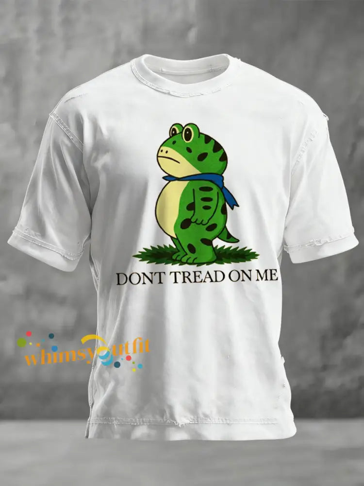 Men’s FDT Polish Frog Print short sleeves t-shirt White / S