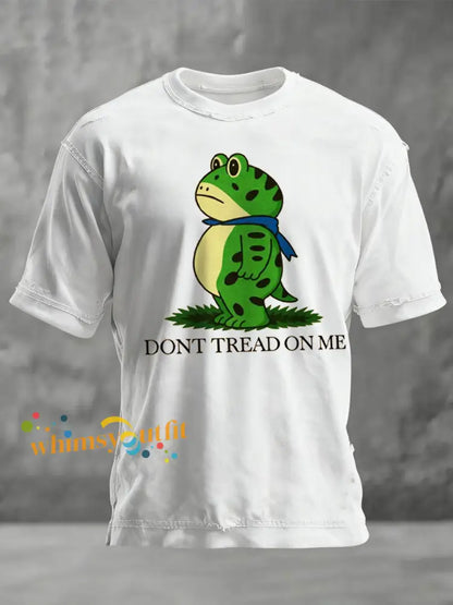 Men’s FDT Polish Frog Print short sleeves t-shirt White / S