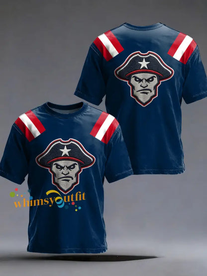 Men’s Football Fans Gameday Casual Tee Navy Blue / S