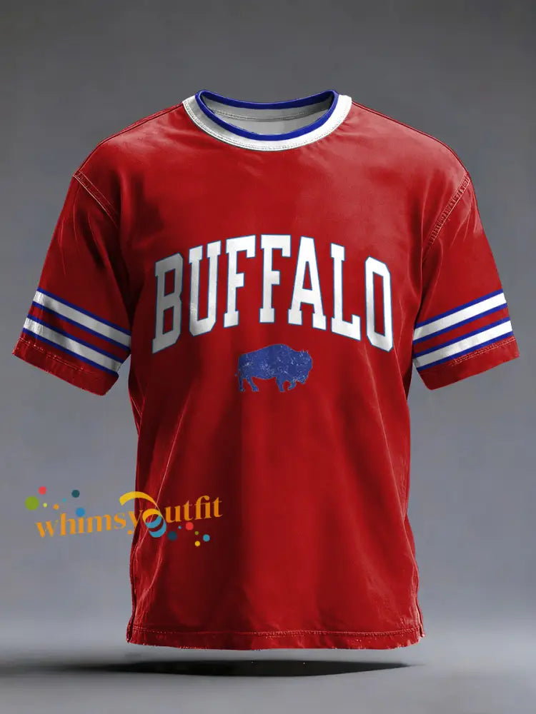 Men’s Football Fans Gameday Print Casual Tee Red / S