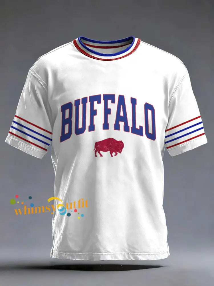 Men’s Football Fans Gameday Print Casual Tee White / S