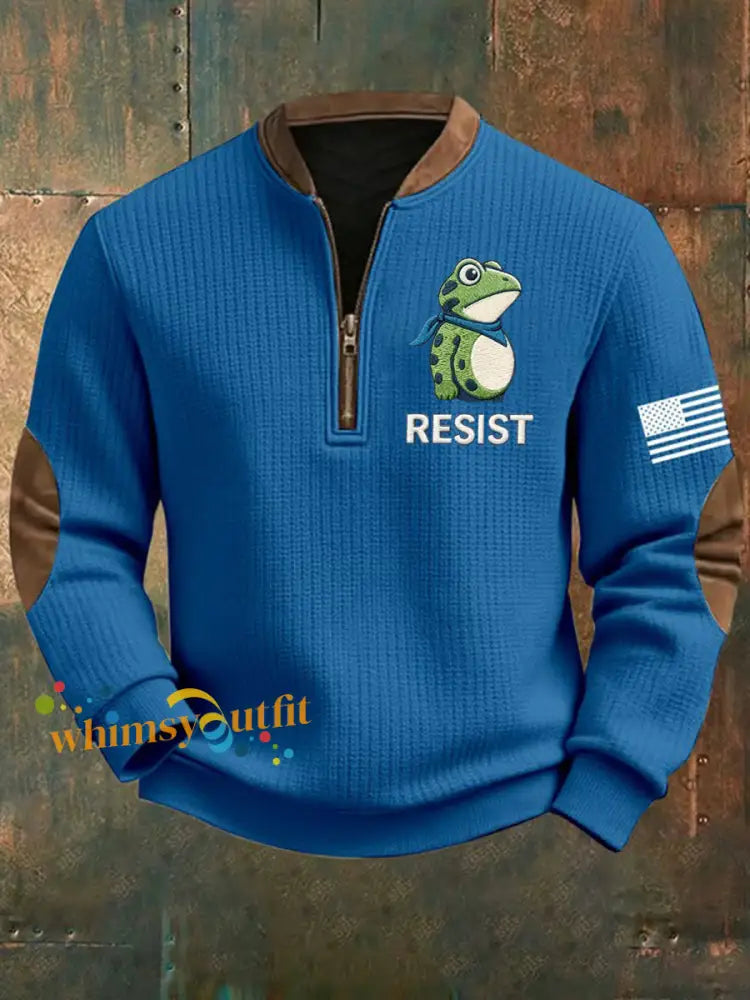 Men’s Frog Resist Printed Sweatshirt Blue / S