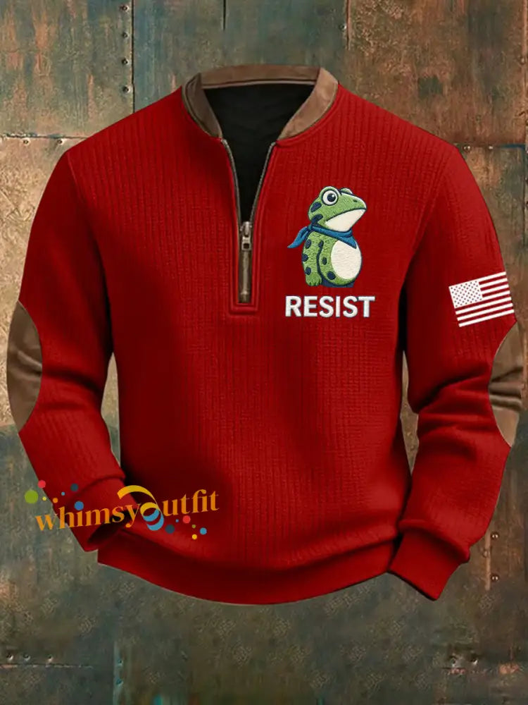 Men’s Frog Resist Printed Sweatshirt Red / S